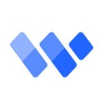 The Wallet V icon is a stylized "W" that is a few shades of blue.